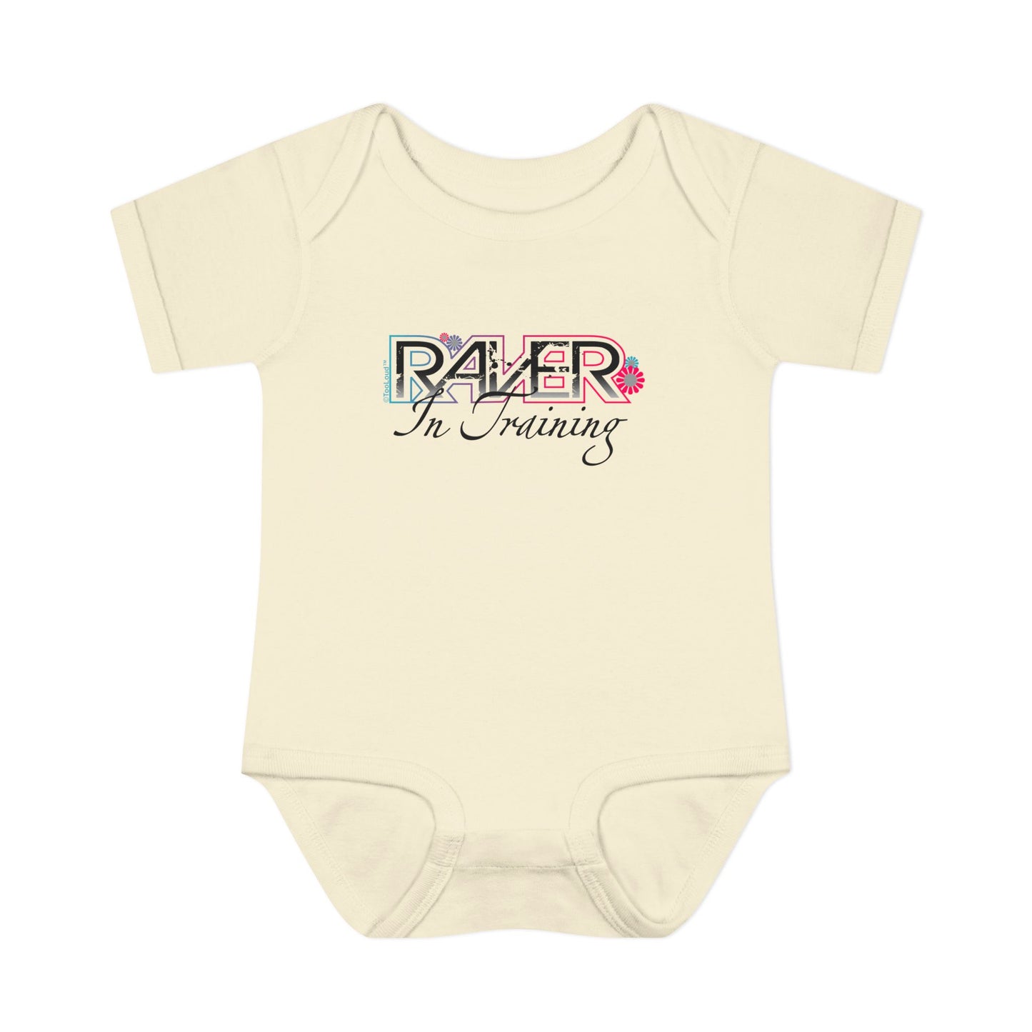 Matching Raver – In Training Baby Romper Bodysuit by TOOLOUD