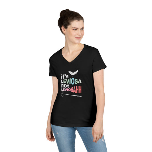 It’s Leviosa, Not LeviosAHH – Juniors Petite V-Neck Dark T-Shirt by TOOLOUD