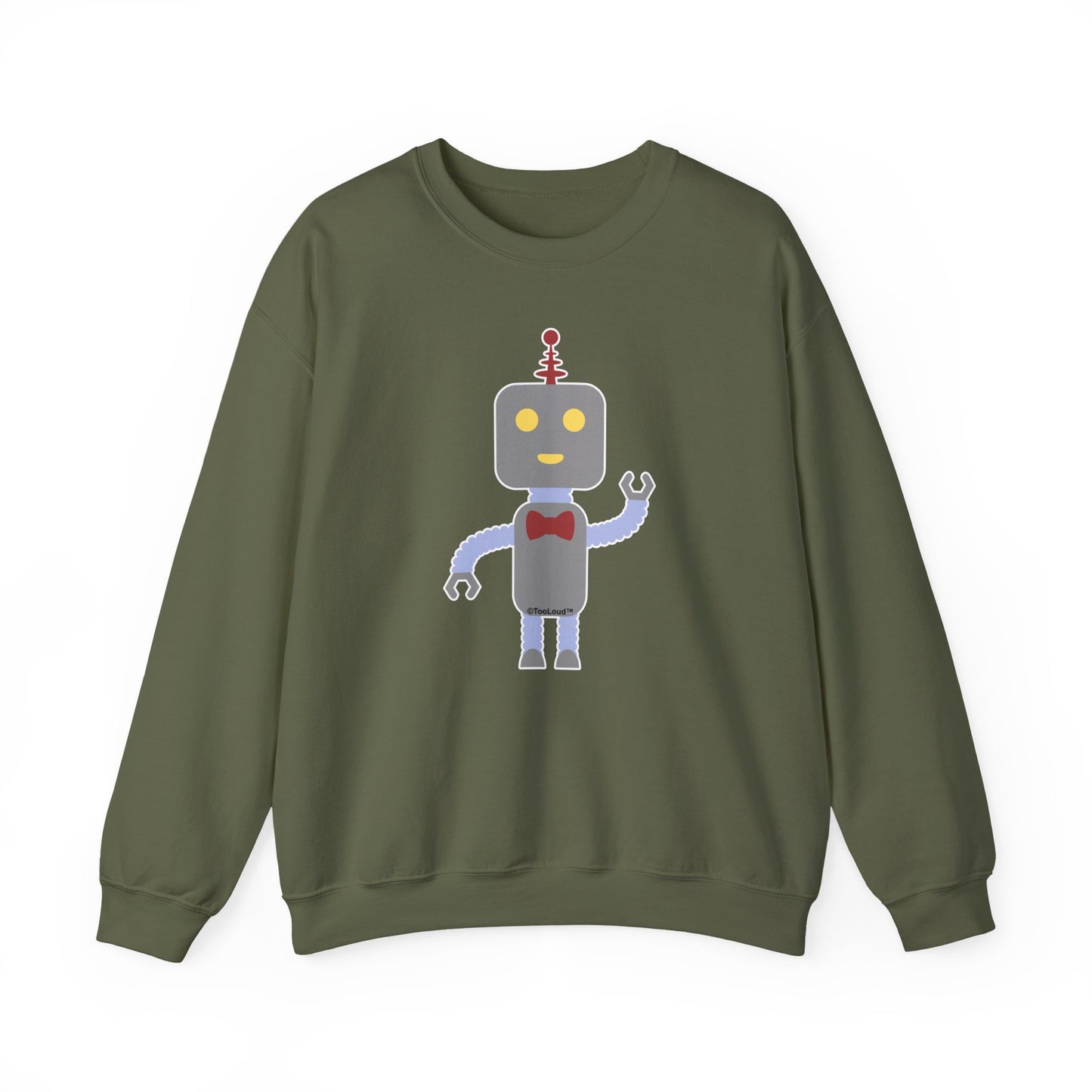 Cute Robot Male Adult Dark Sweatshirt by TOOLOUD