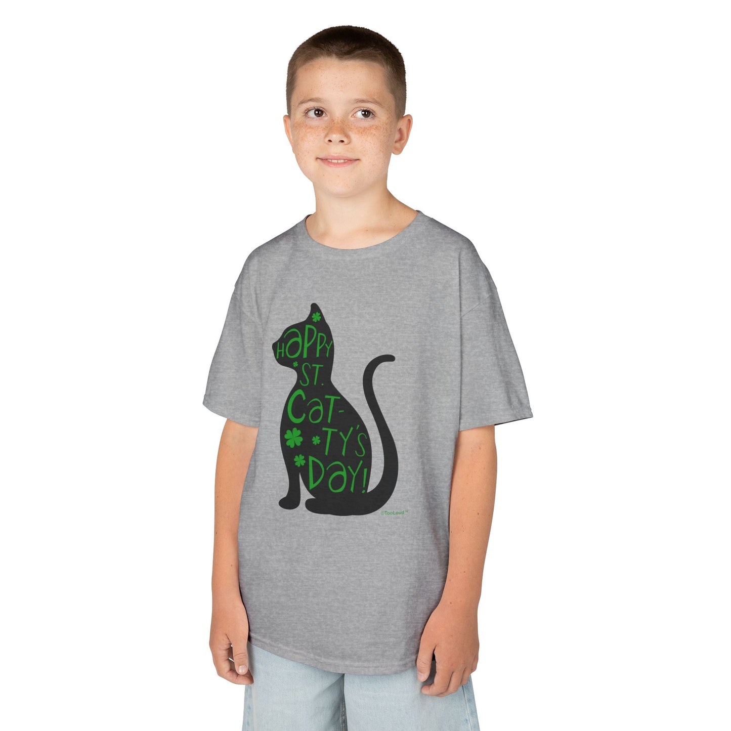 Happy St. Catty's Day - St. Patrick's Day Cat Children's T-Shirt by TOOLOUD