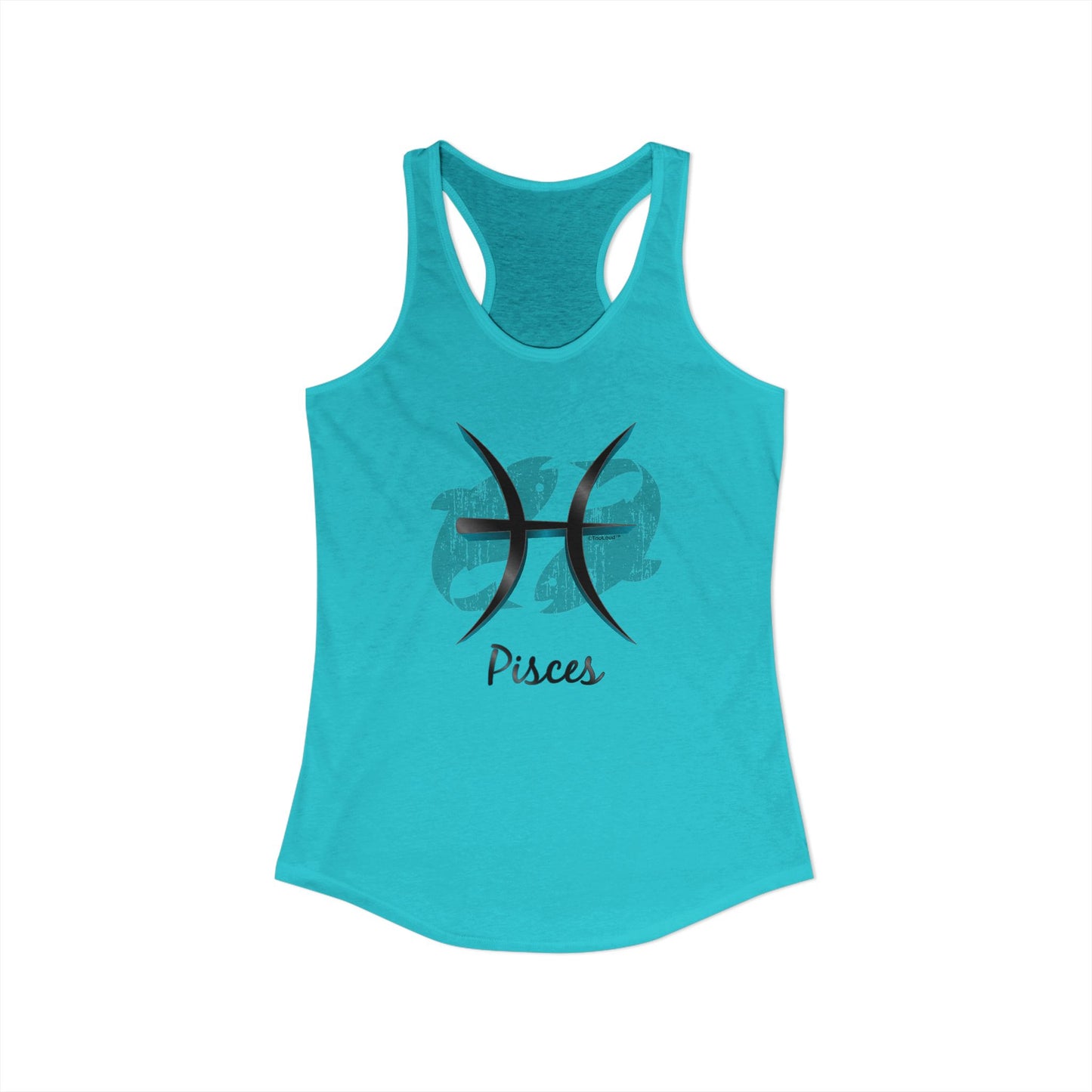Pisces Symbol Women’s Petite Racerback Tank Top by TOOLOUD