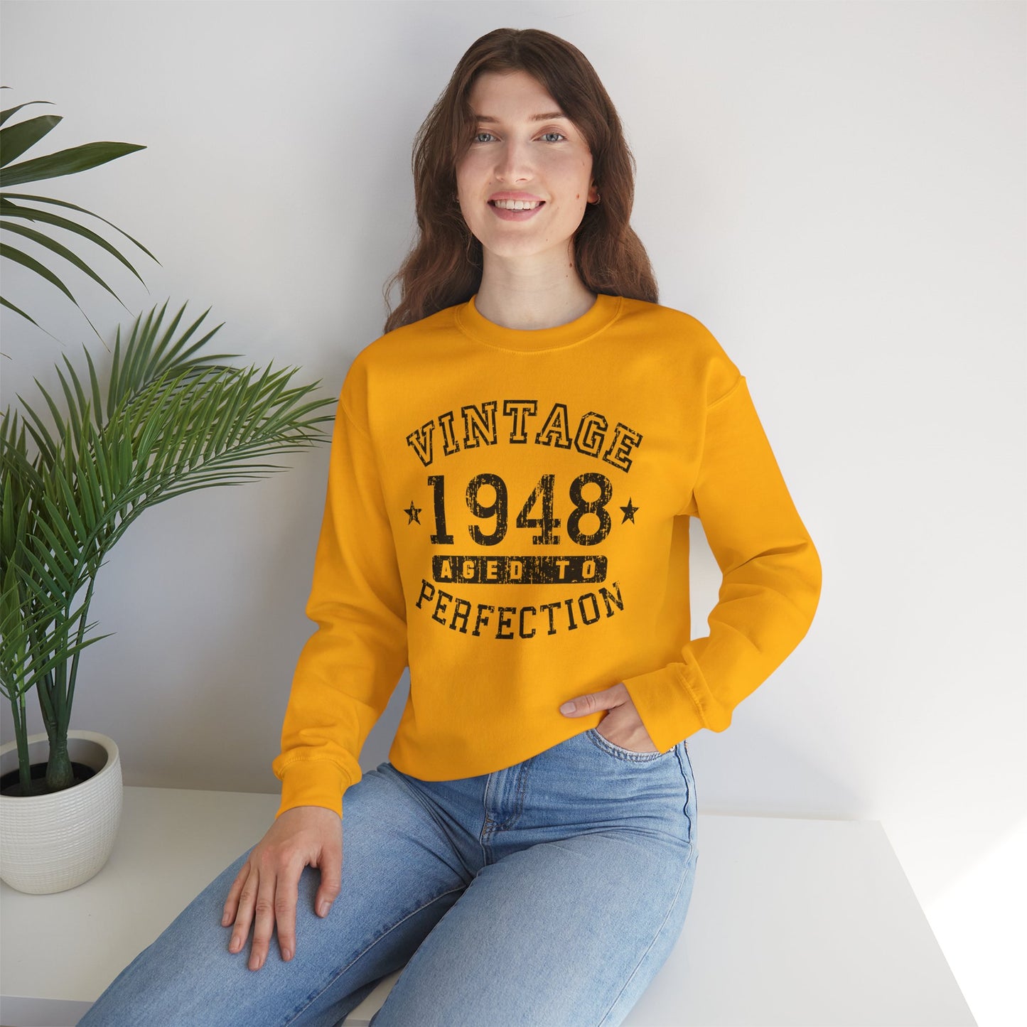 1948 - Vintage Birth Year Sweatshirt Adults Unisex by TOOLOUD