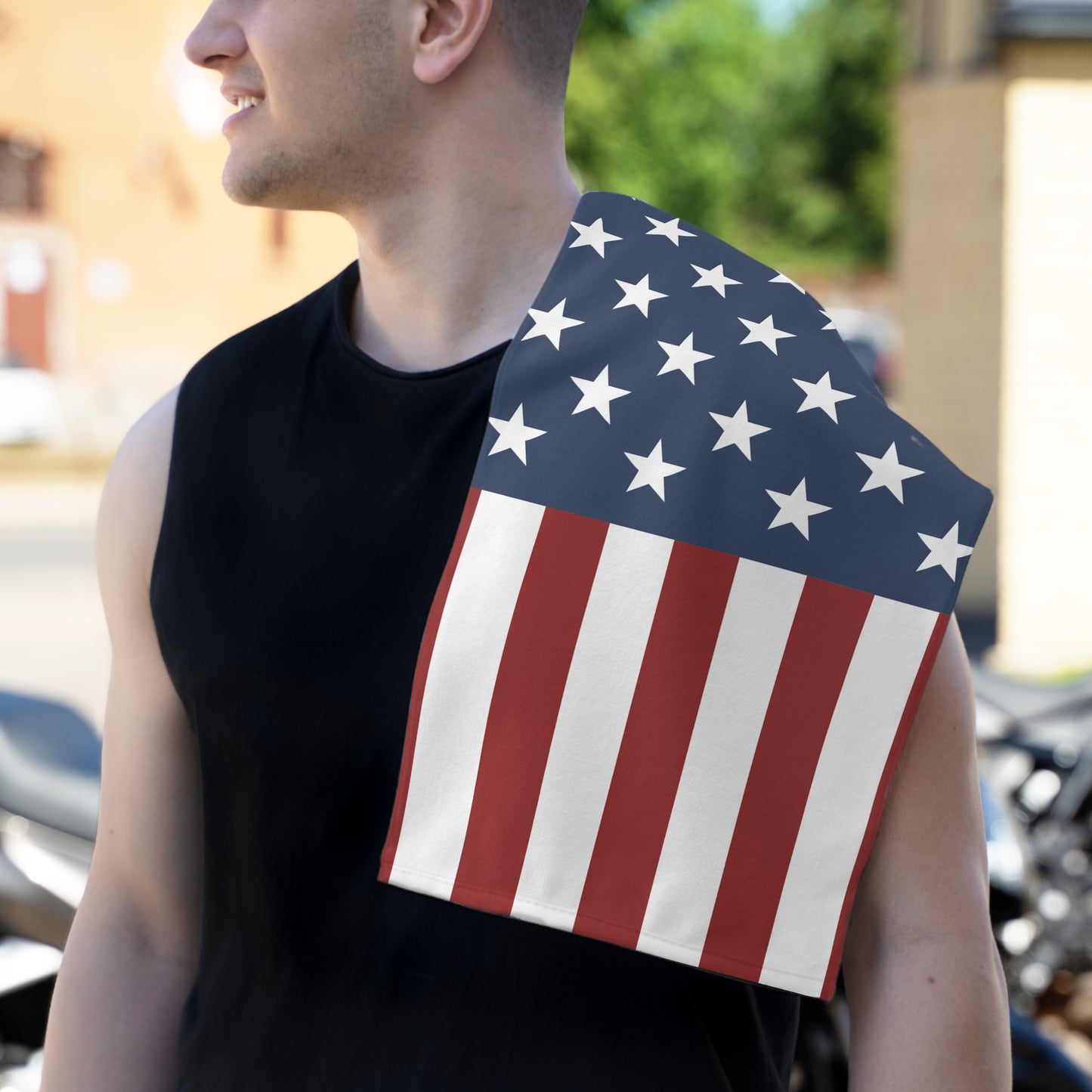 Stars and Stripes American Flag 11" x 18" Dish Fingertip Towel All Over Print by TOOLOUD