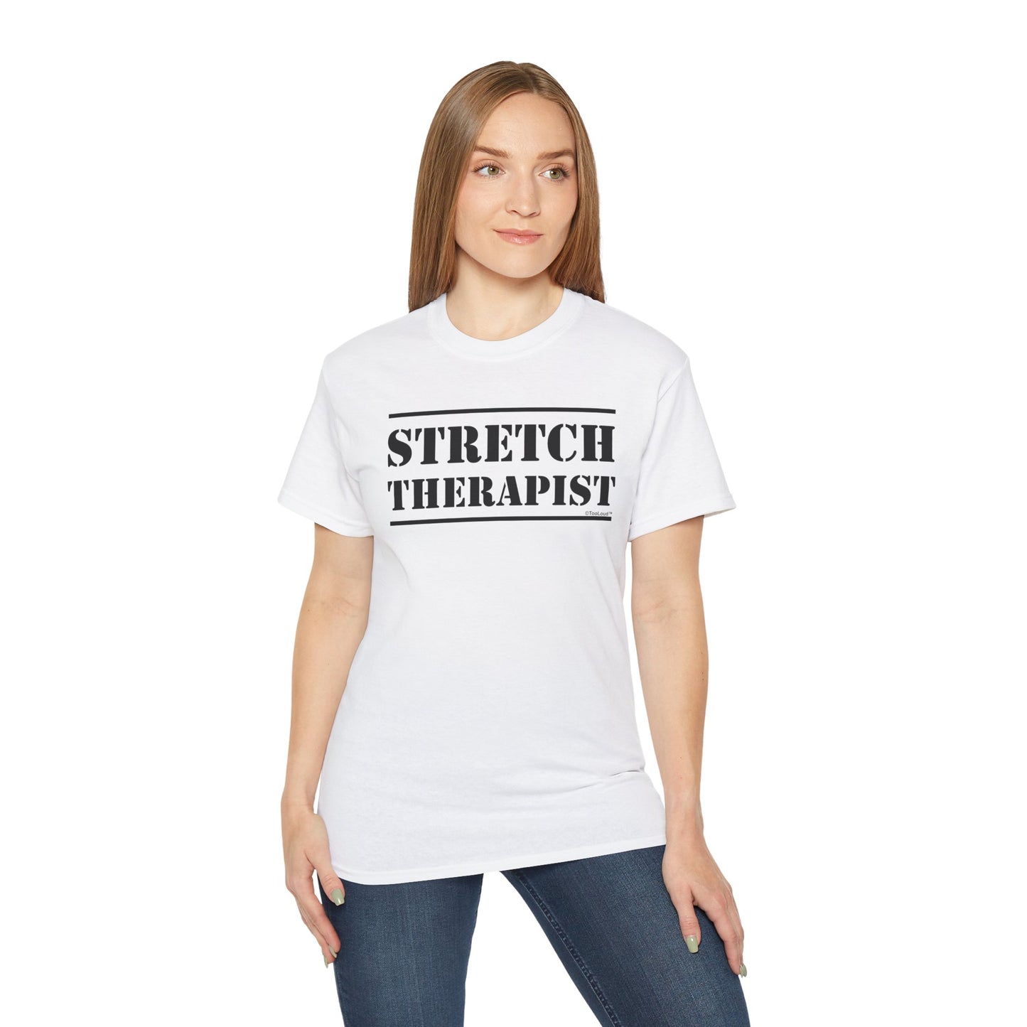 Stretch Therapist Text Women’s T-Shirt by TOOLOUD