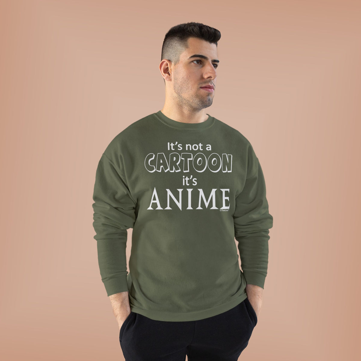 Not A Cartoon Text Adult Dark Sweatshirt by TOOLOUD