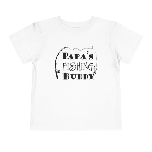 Papa’s Fishing Buddy Toddler Dark T-Shirt by TOOLOUD