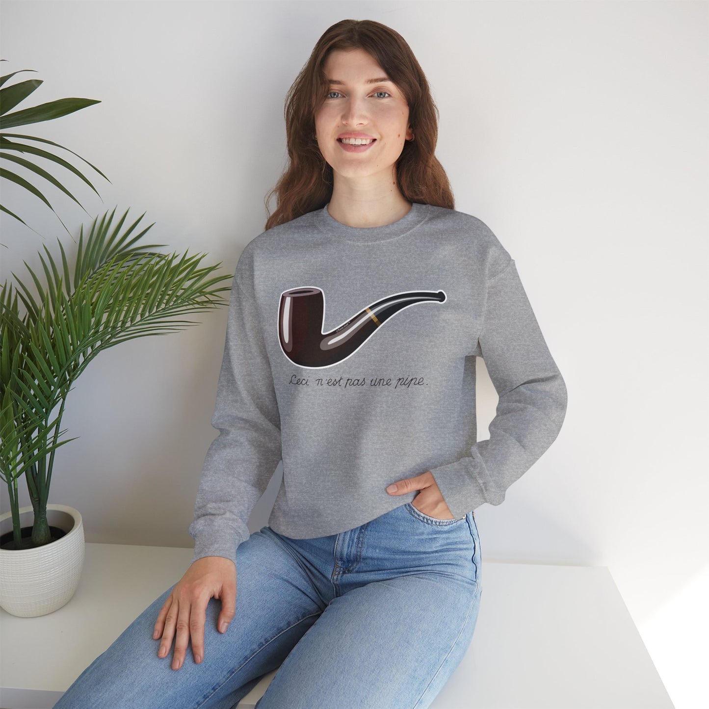 Ceci N’est Pas une Pipe Adult Sweatshirt by TOOLOUD