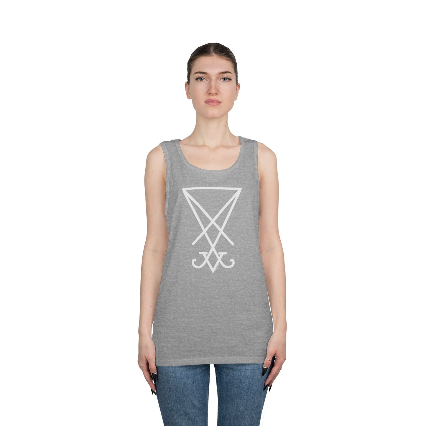 Sigil of Lucifer – Seal of Satan Dark Adult Loose Tank Top by TOOLOUD
