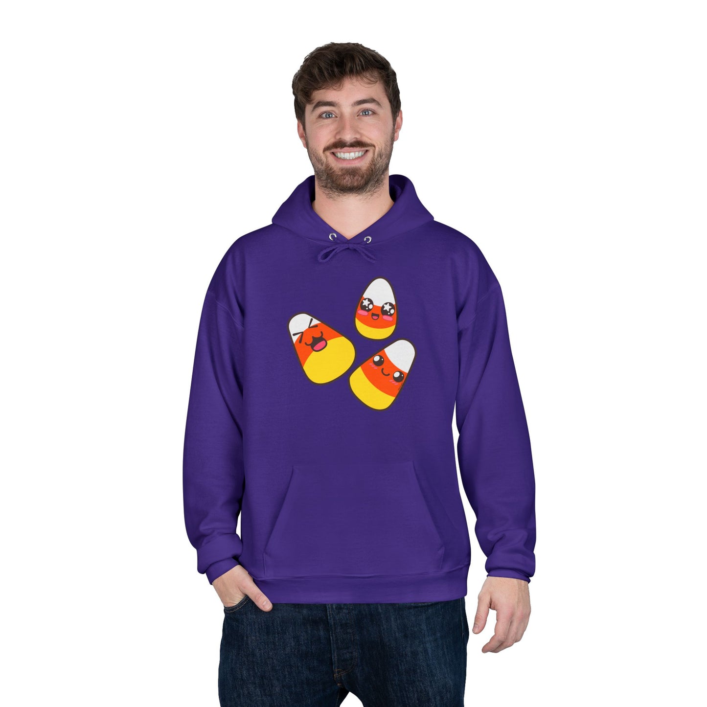 Cute Candy Corn Family Halloween Adult Hoodie Sweatshirt by TOOLOUD