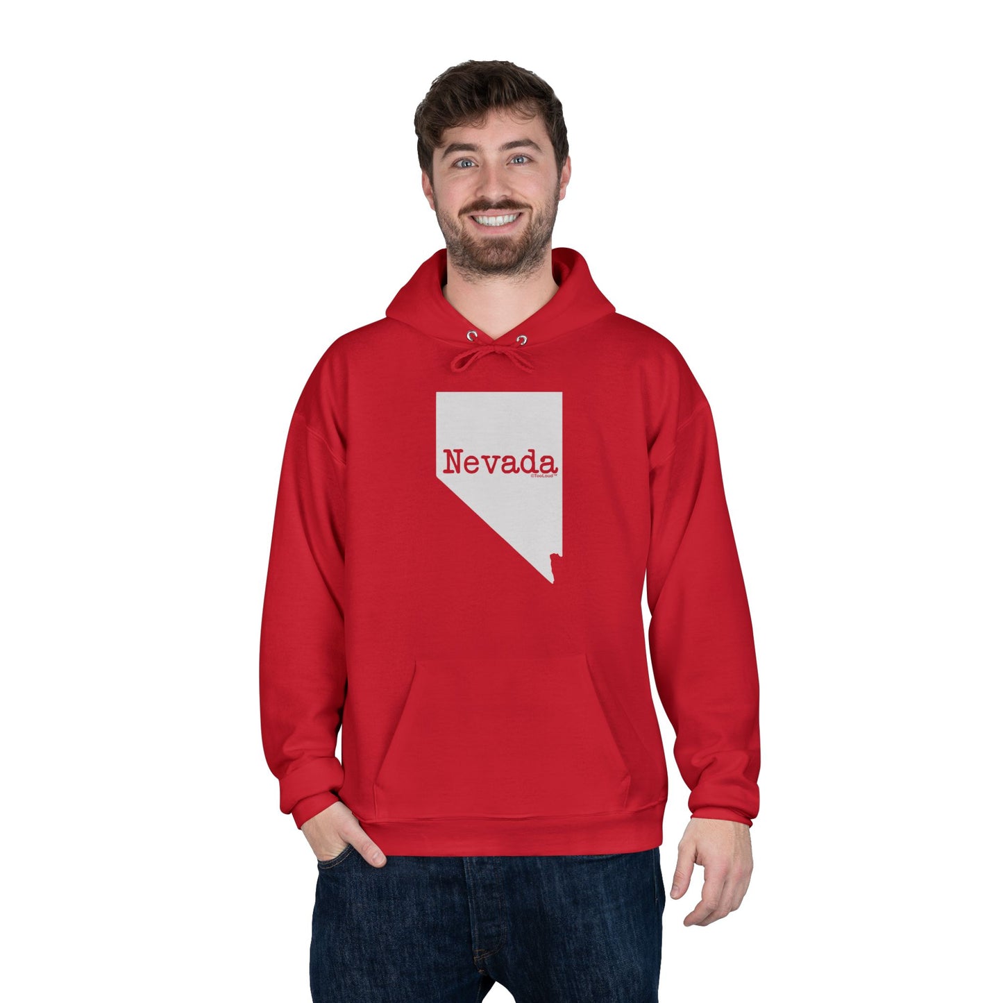Nevada – United States Shape Dark Pullover Hoodie Sweatshirt by TOOLOUD