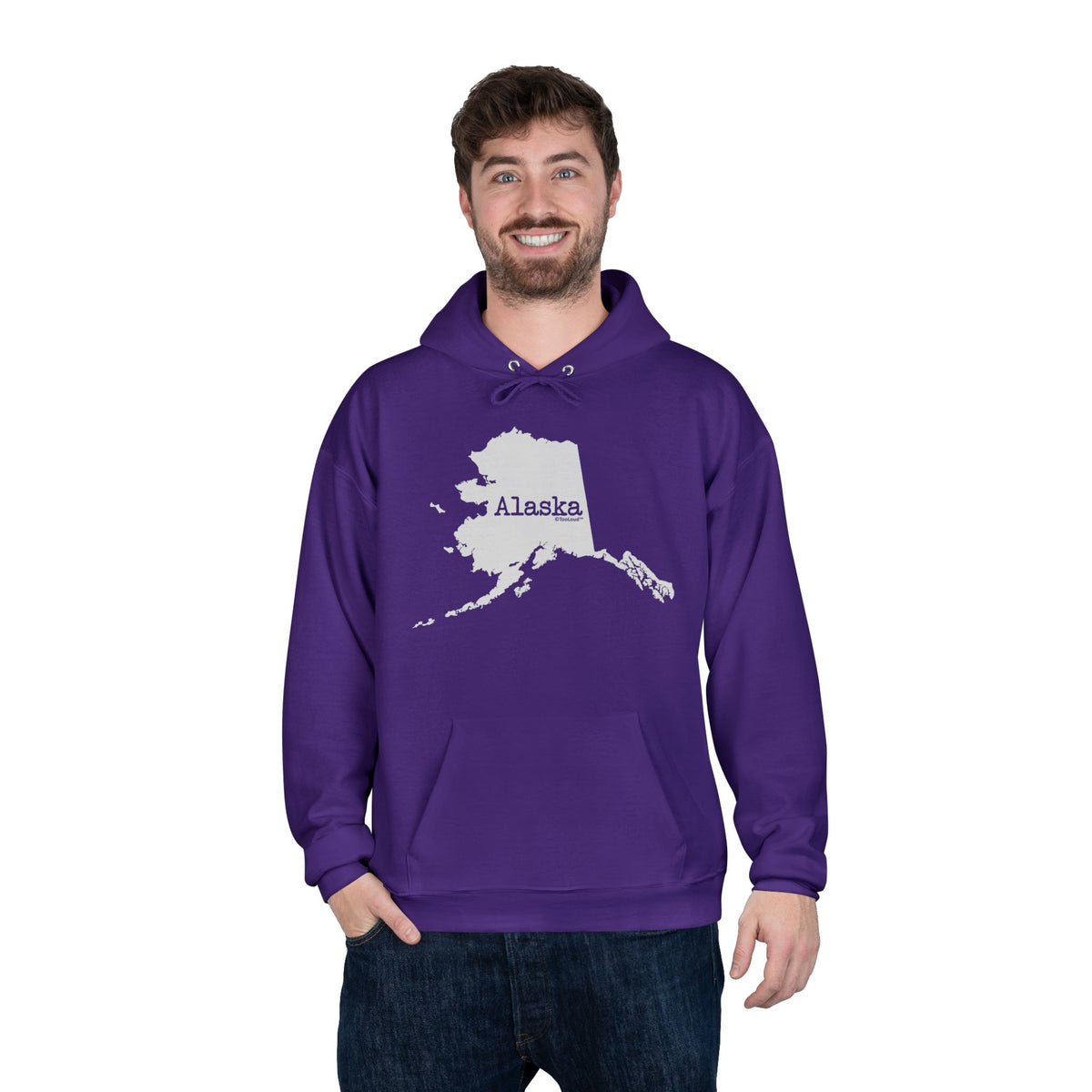 Alaska – United States Shape Dark Hoodie Sweatshirt by TOOLOUD