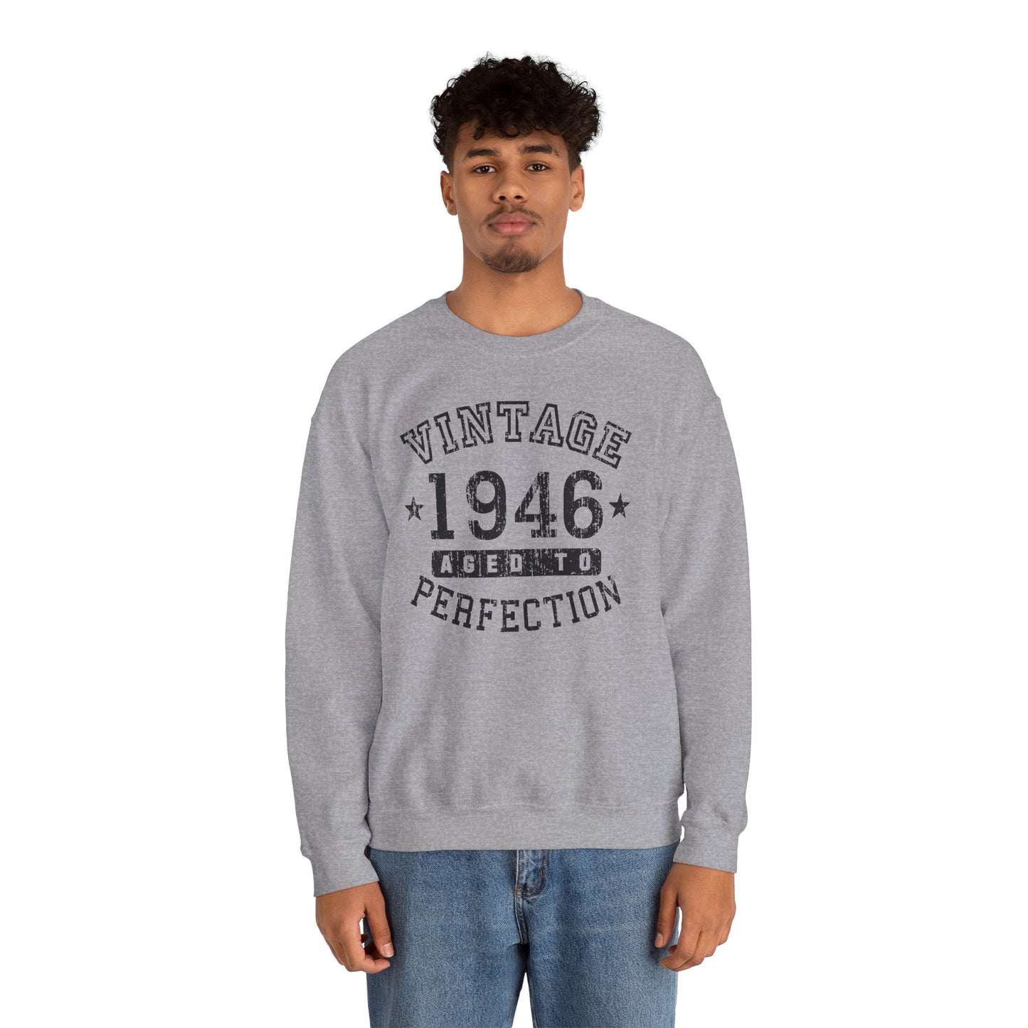 1946 - Vintage Birth Year Sweatshirt Adults Unisex by TOOLOUD
