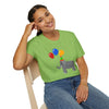 Cute Elephant with Balloons Unisex Adult T-Shirt by TOOLOUD