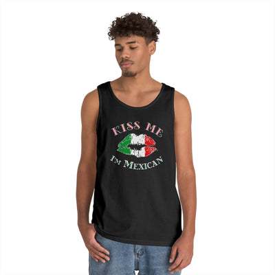 Kiss Me I'm Mexican Dark Loose Tank Top By TOOLOUD