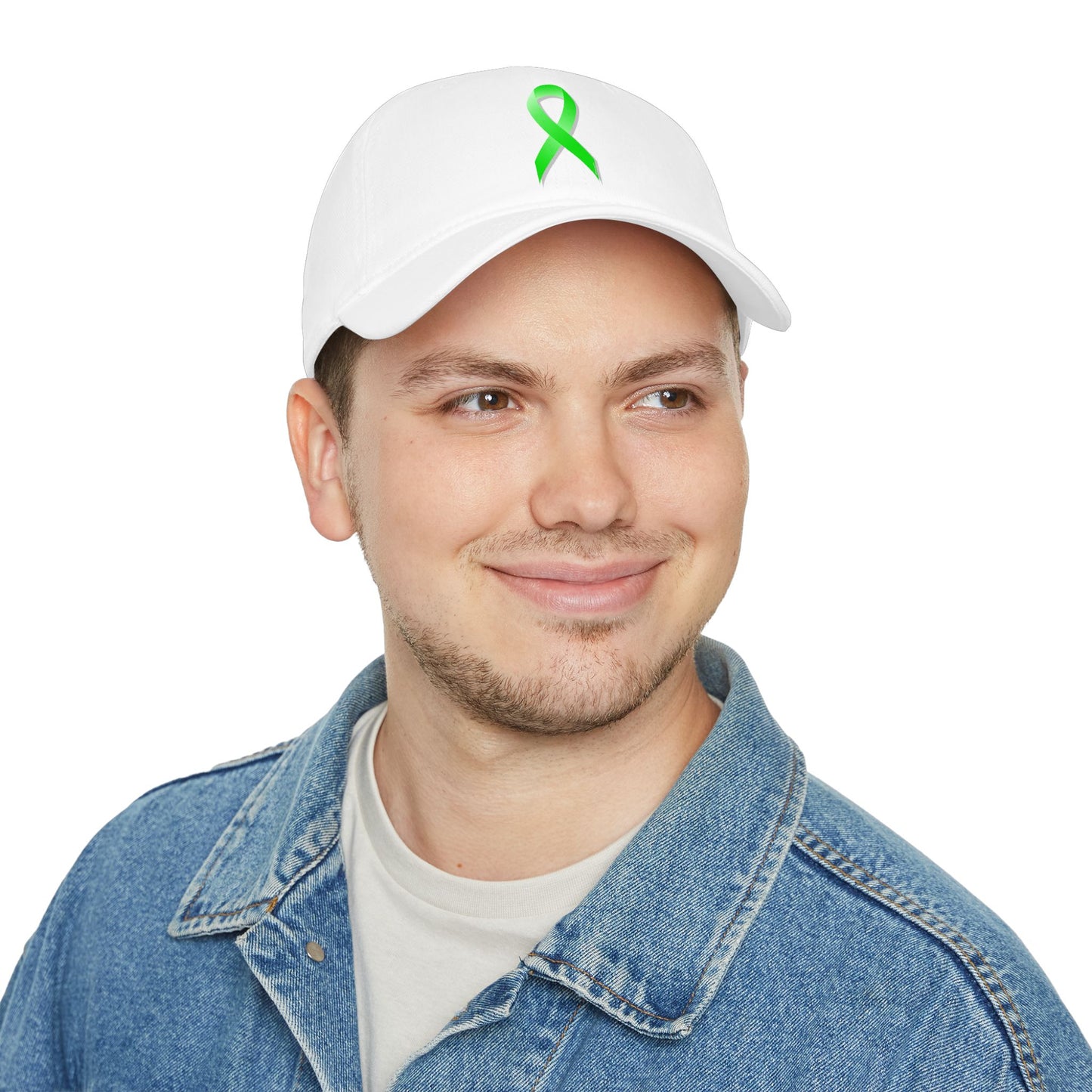 Lyme Disease Awareness Ribbon – Lime Green Adult DTG Baseball Cap Hat by TOOLOUD