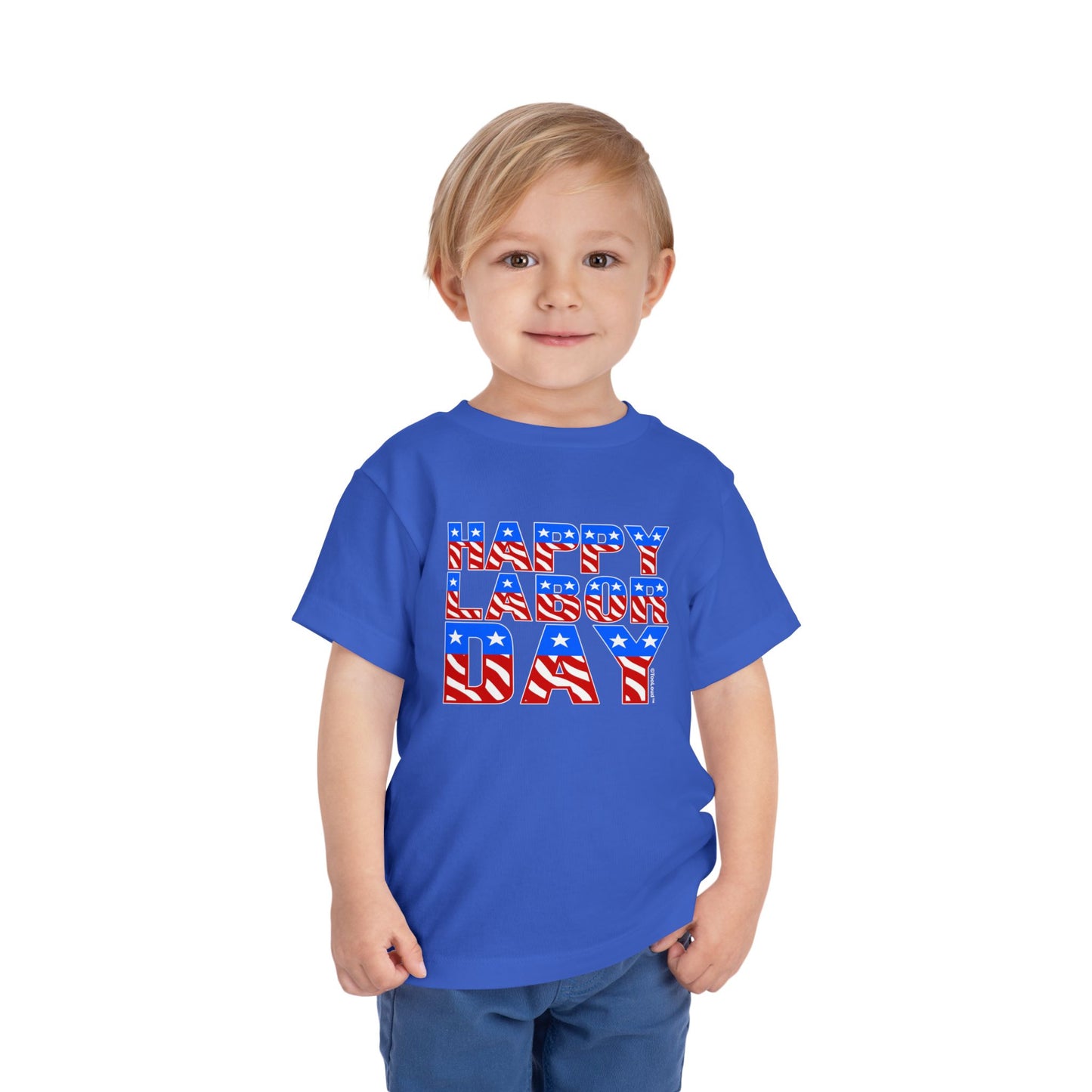 Happy Labor Day ColorText Toddler T-Shirt by TOOLOUD
