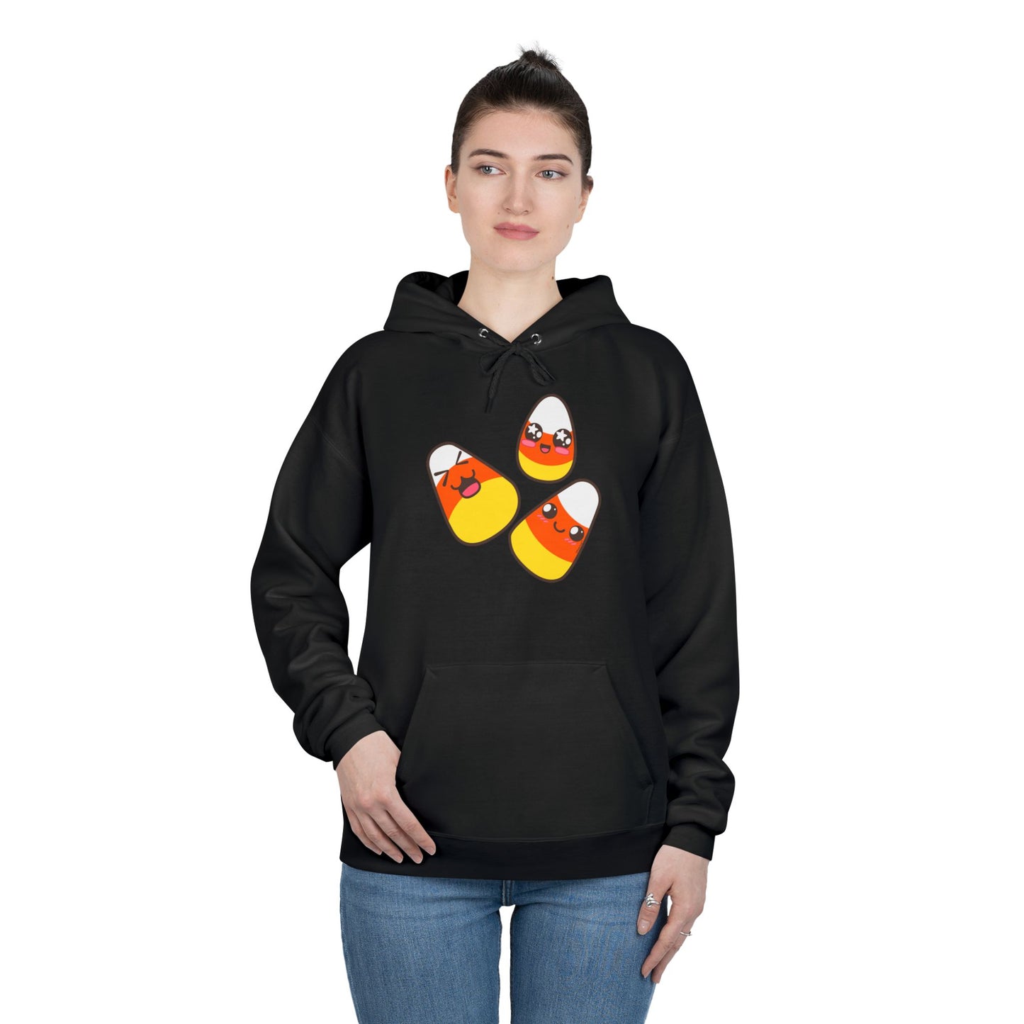 Cute Candy Corn Family Halloween Adult Hoodie Sweatshirt by TOOLOUD