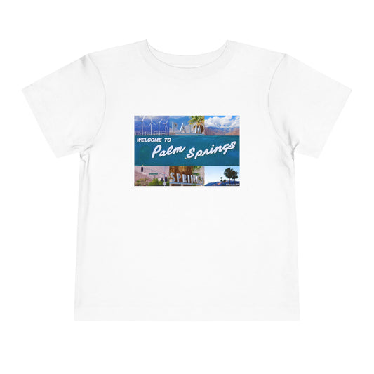 Welcome to Palm Springs Collage Toddler T-Shirt by TOOLOUD