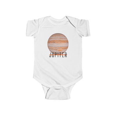 TooLoud Planet Jupiter Text Baby Romper Bodysuit