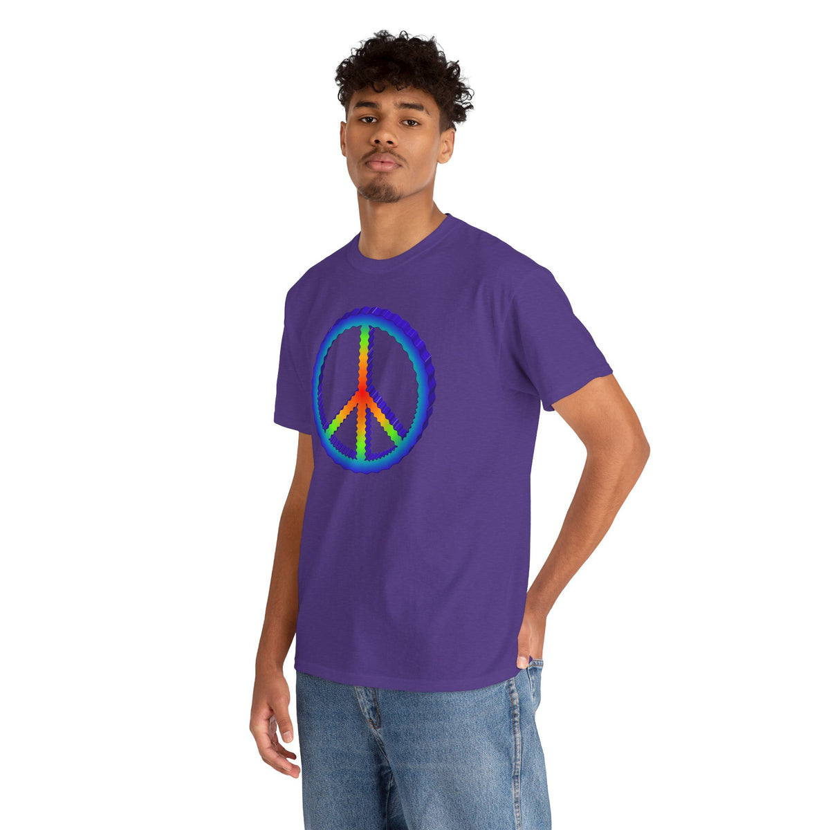 Rainbow Peace Adult Dark T-Shirt by TOOLOUD