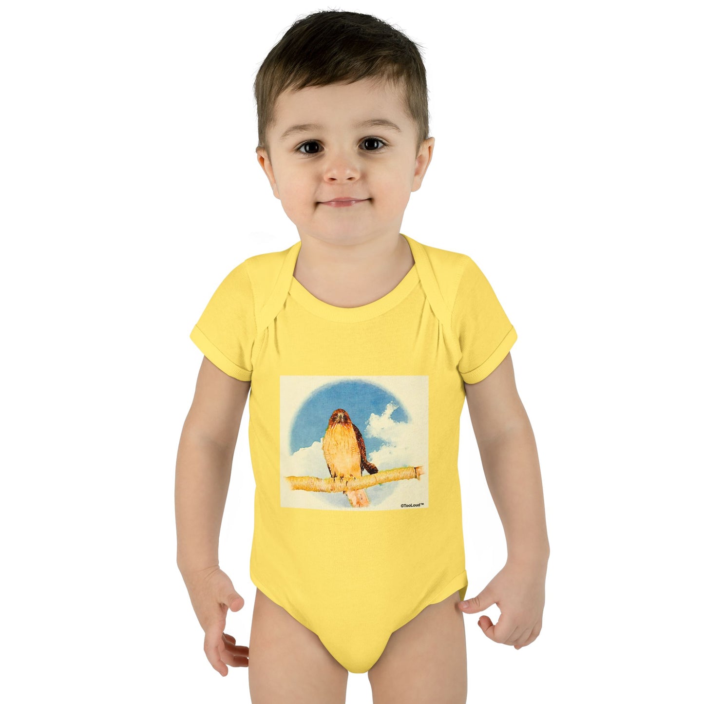 Red-tailed Hawk Baby Romper Bodysuit by TOOLOUD