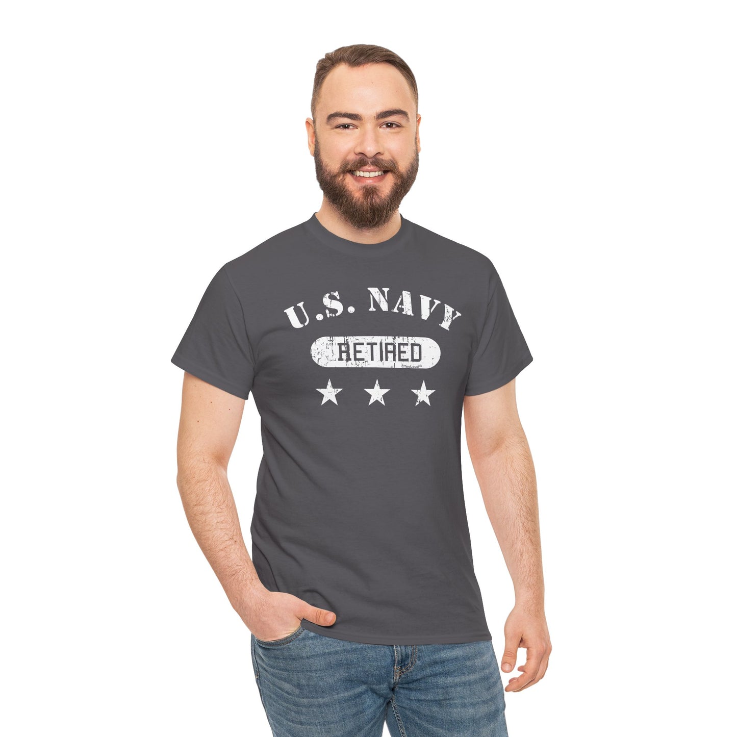 Retired Navy Adult Dark T-Shirt by TOOLOUD
