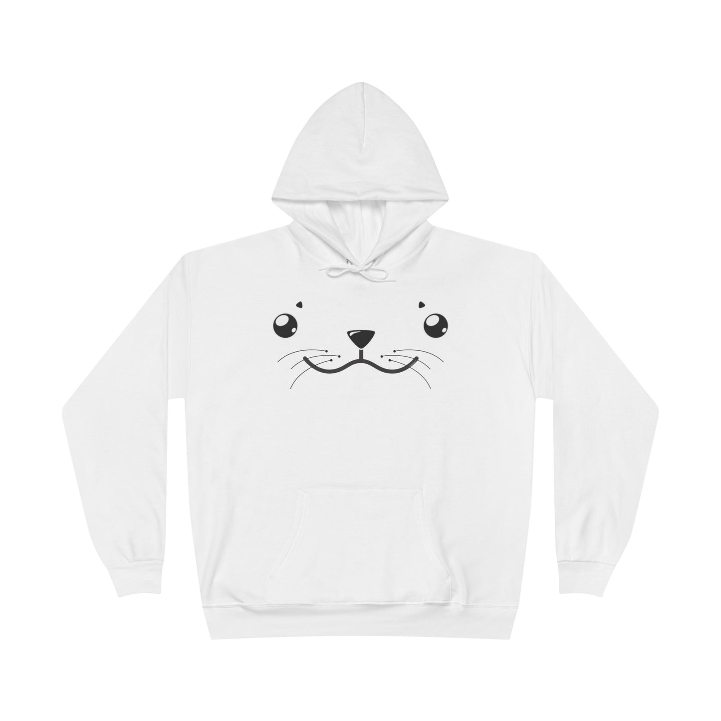 Kyu-T Face - Sealie the Cute Seal Unisex Hoodie Sweatshirt by TOOLOUD