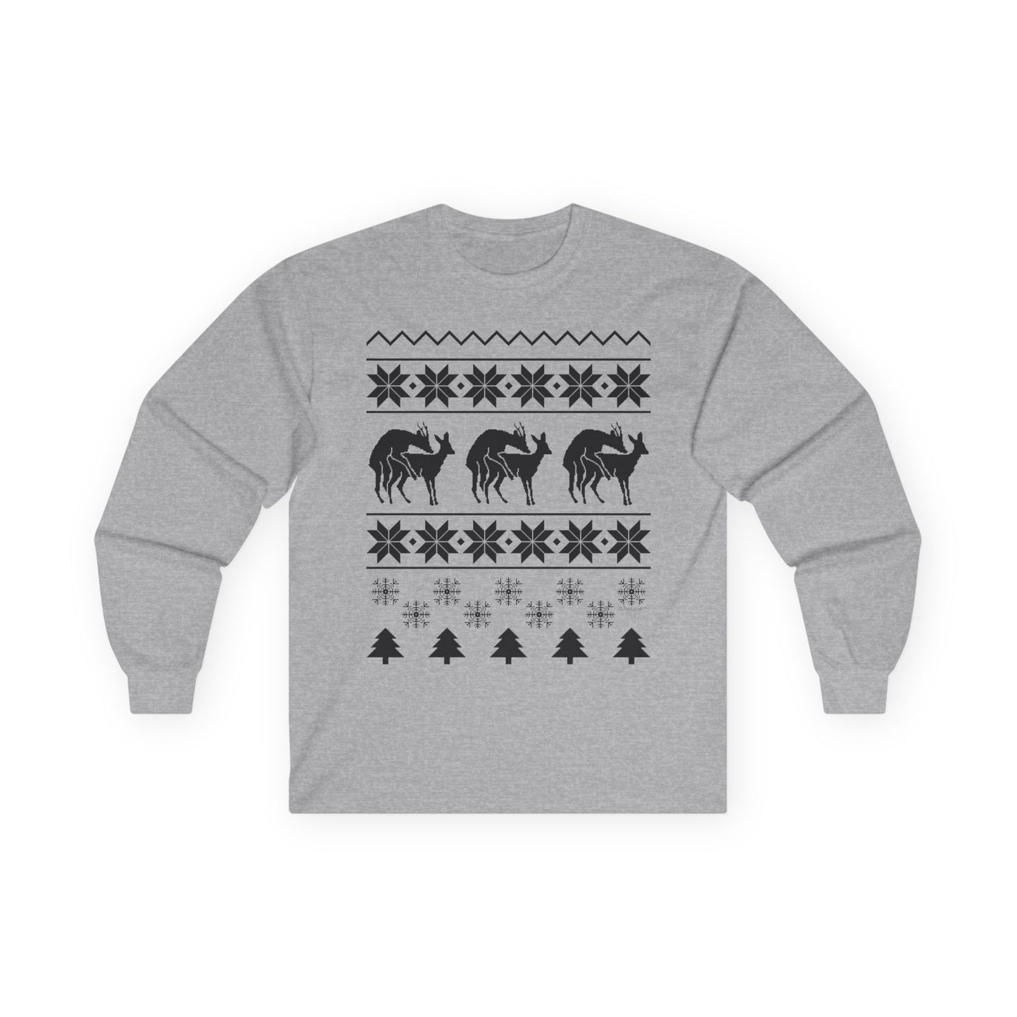 Humping Reindeer - Ugly Christmas Sweater Naughty Deer Adult Unisex Long Sleeve Shirt by TOOLOUD
