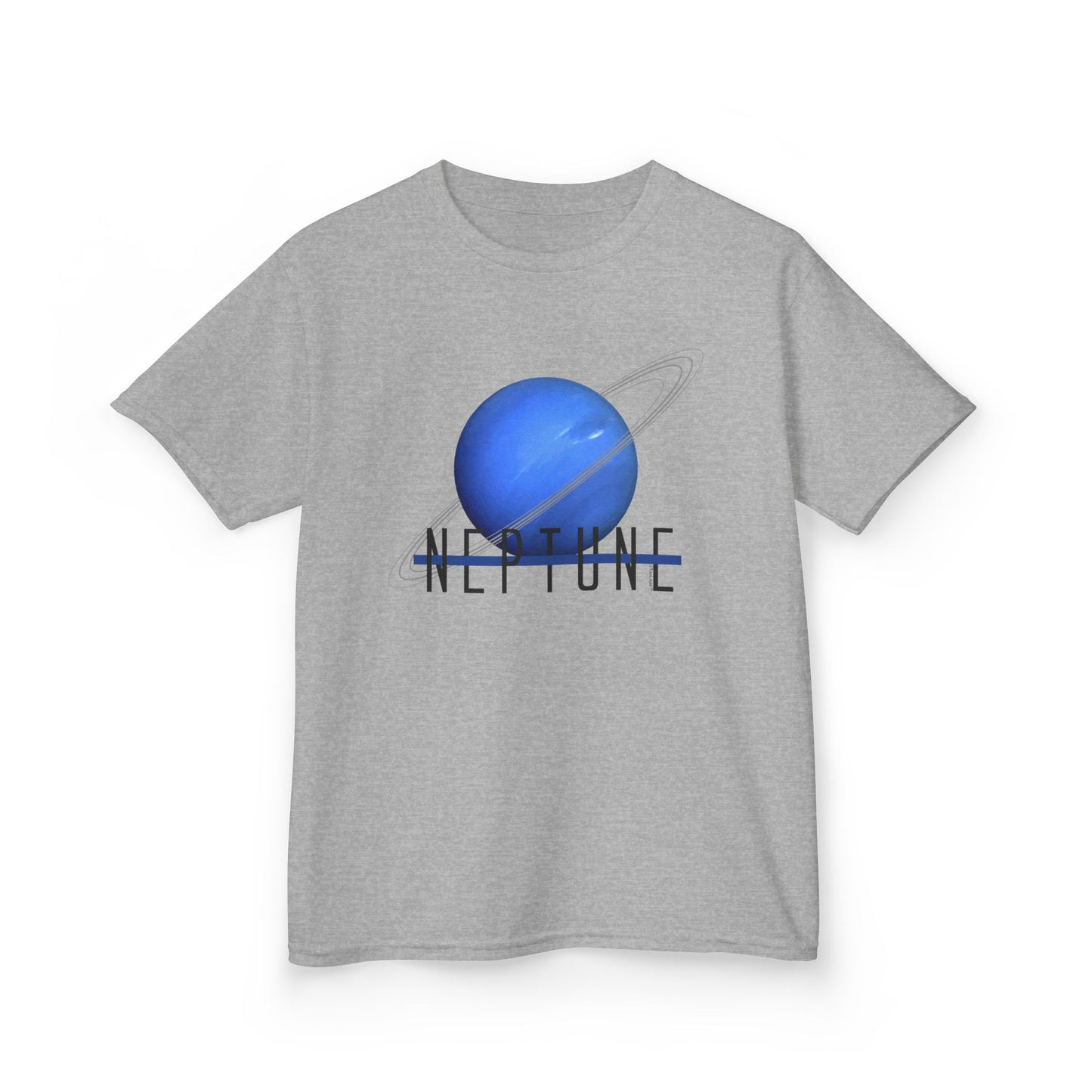 Planet Neptune Text Children's T-Shirt by TOOLOUD