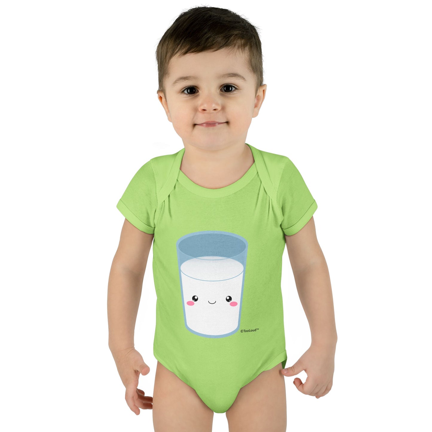 Cute Matching Milk and Cookie Design – Milk Baby Romper Bodysuit by TOOLOUD