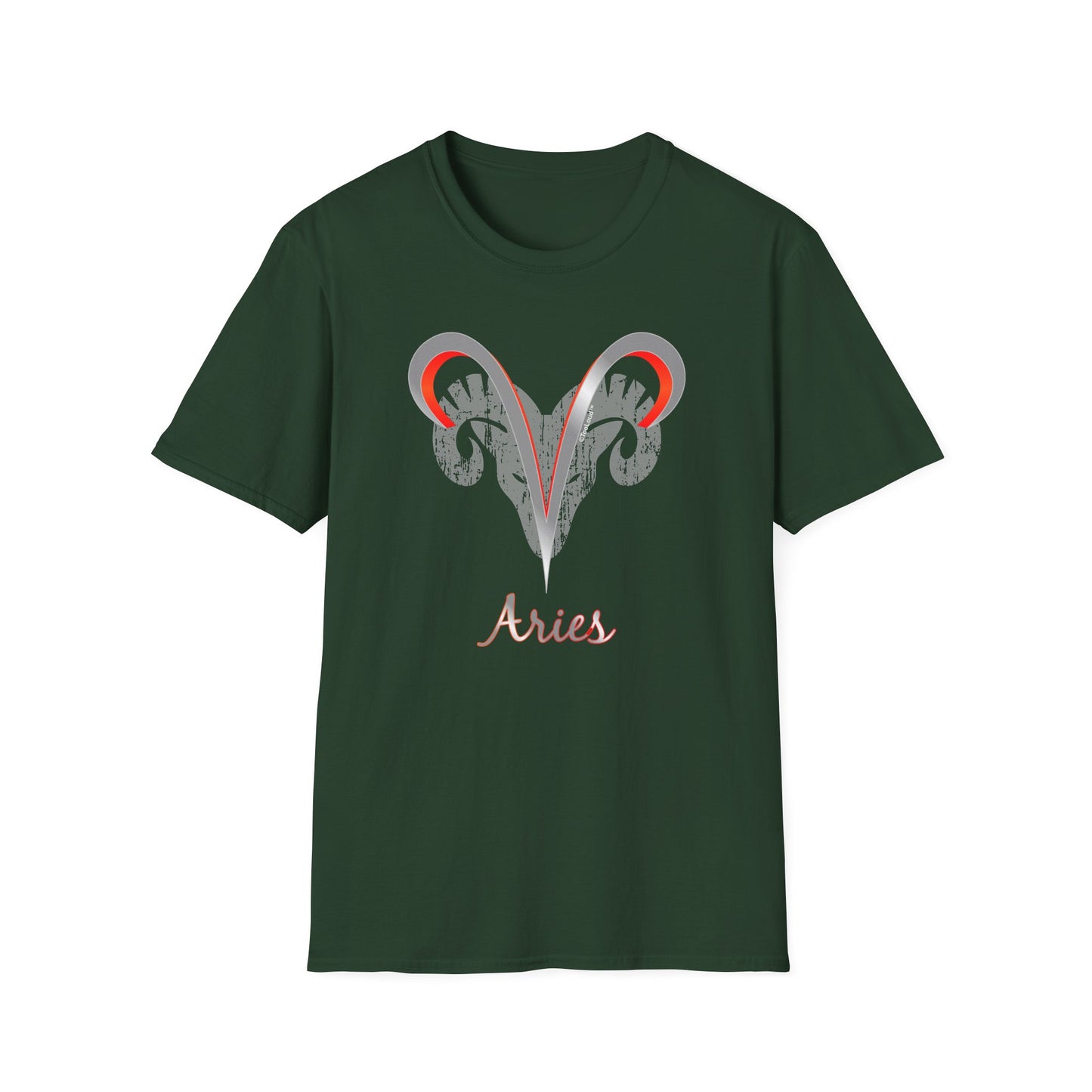 Aries Zodiac Symbol Adult Dark T-Shirt by TOOLOUD