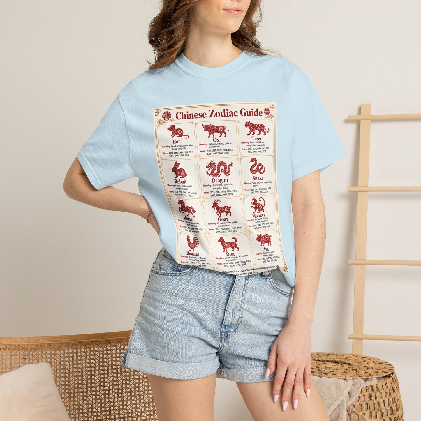Chinese Zodiac Guide Design #1 Unisex T-Shirt by TOOLOUD