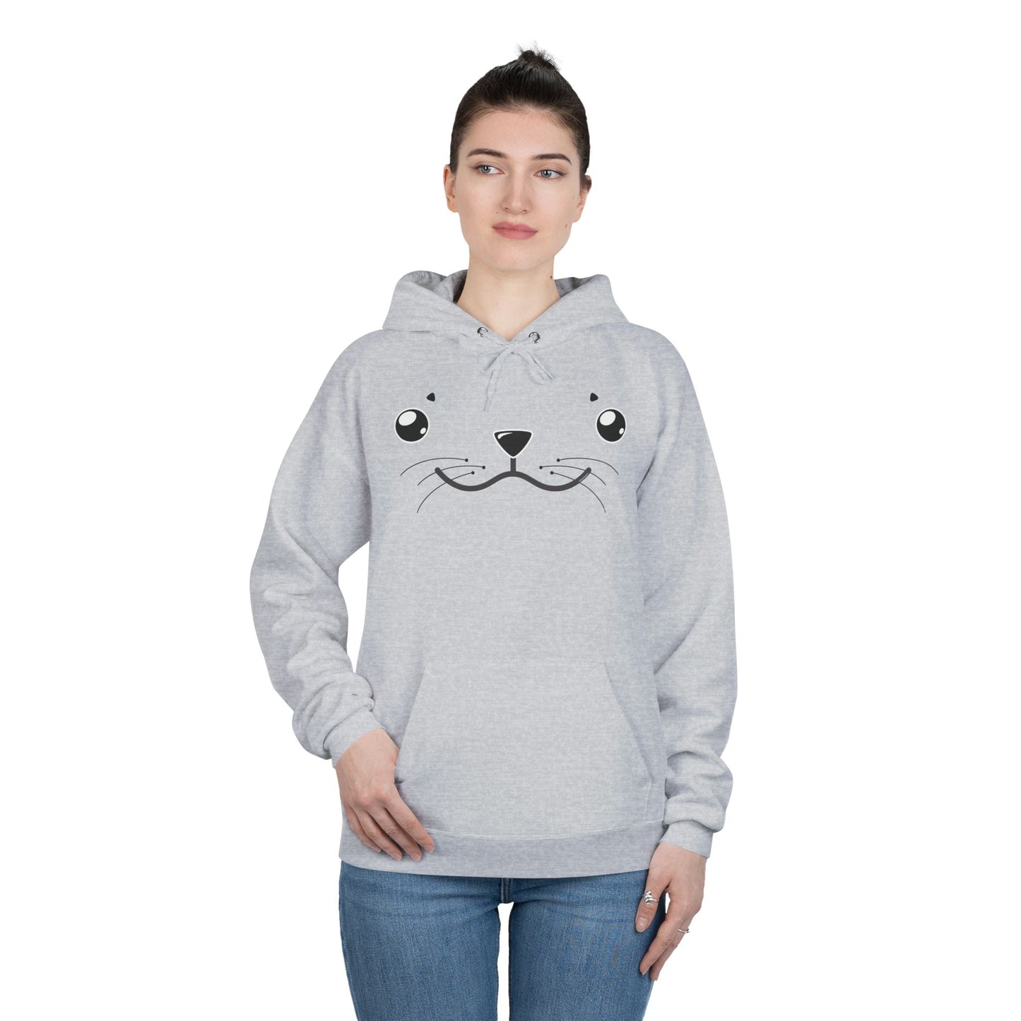 Kyu-T Face - Sealie the Cute Seal Unisex Hoodie Sweatshirt by TOOLOUD