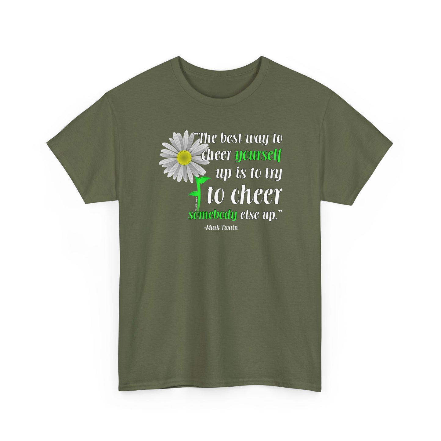 Cheer Yourself Up Mark Twain Adult Unisex T-Shirt by TOOLOUD