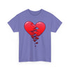 Crumbling Broken Heart Adult Unisex T-Shirt Tee