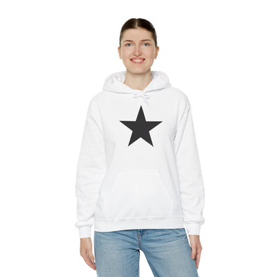 TOOLOUD Black Star Hooded Sweatshirt - Unisex