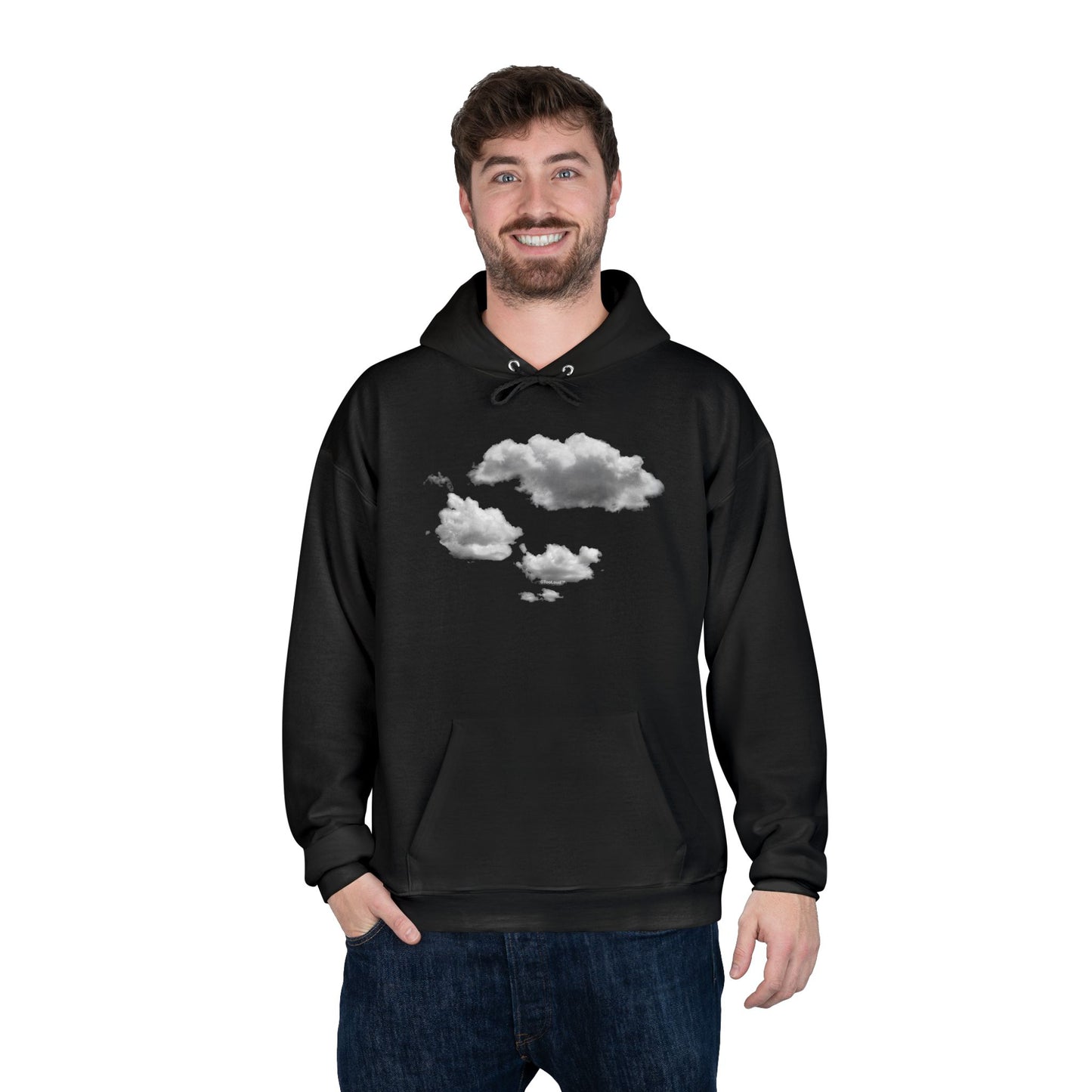 Inverted Puffy Clouds Dark Hoodie Sweatshirt by TOOLOUD
