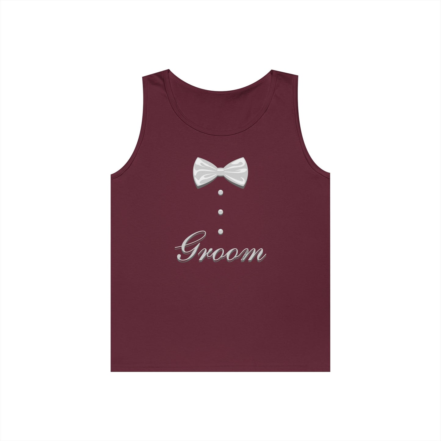 Tuxedo Groom Print Men's Dark Loose Tank Top by TOOLOUD