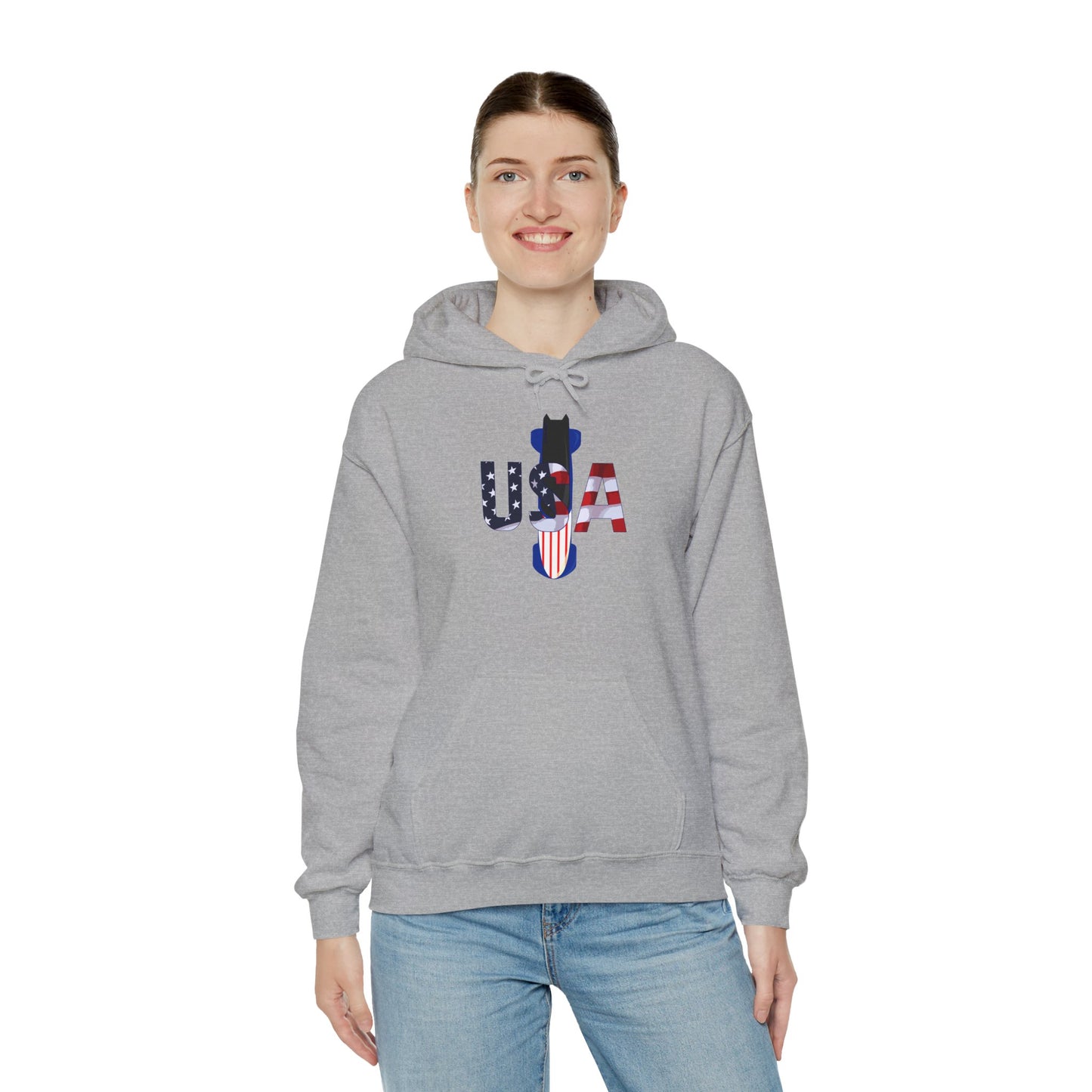 USA Bobsled Hoodie Unisex Sweatshirt by TooLoud