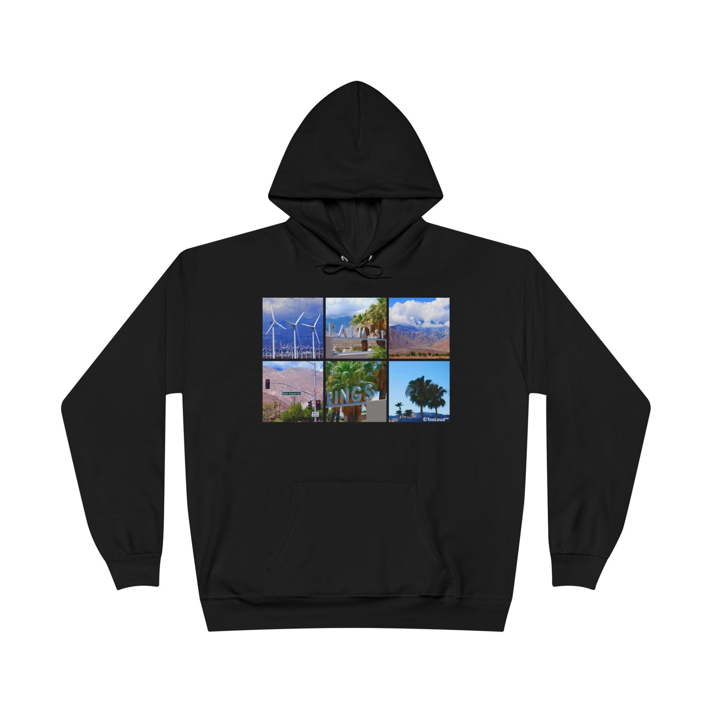Palm Springs Square Collage Adult Hoodie Sweatshirt by TOOLOUD