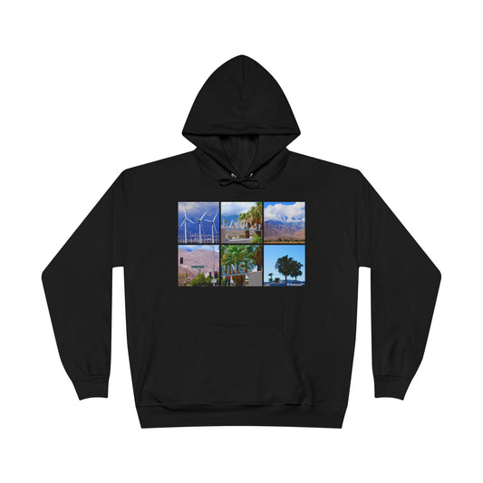 Palm Springs Square Collage Adult Hoodie Sweatshirt by TOOLOUD