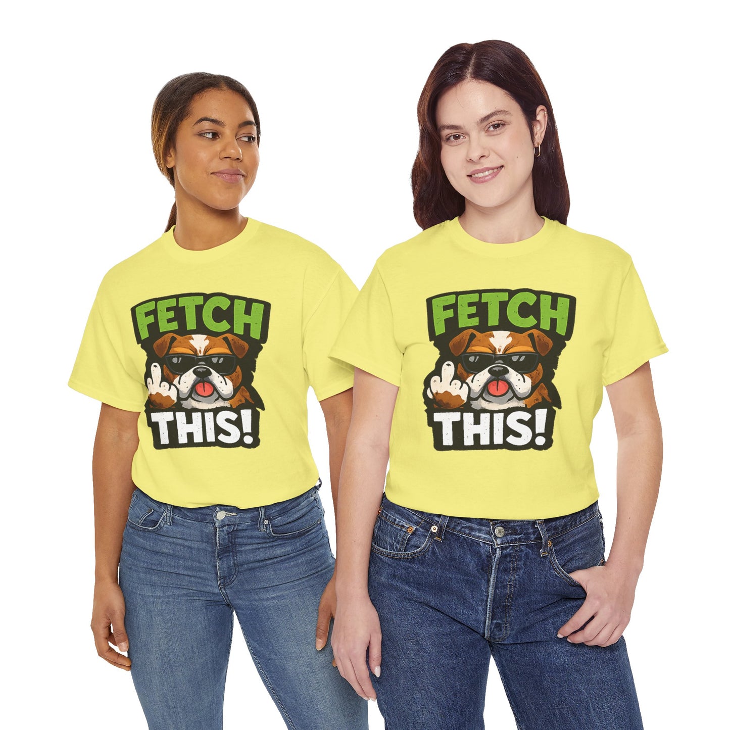Fetch This! Middle Finger Adult Unisex T-Shirt by TOOLOUD
