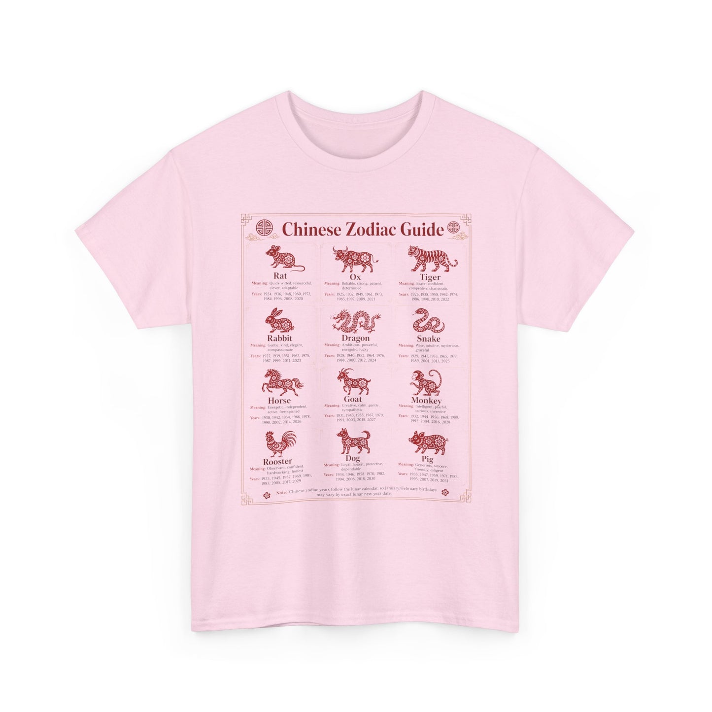 Chinese Zodiac Guide Design #2 T-Shirt by TOOLOUD