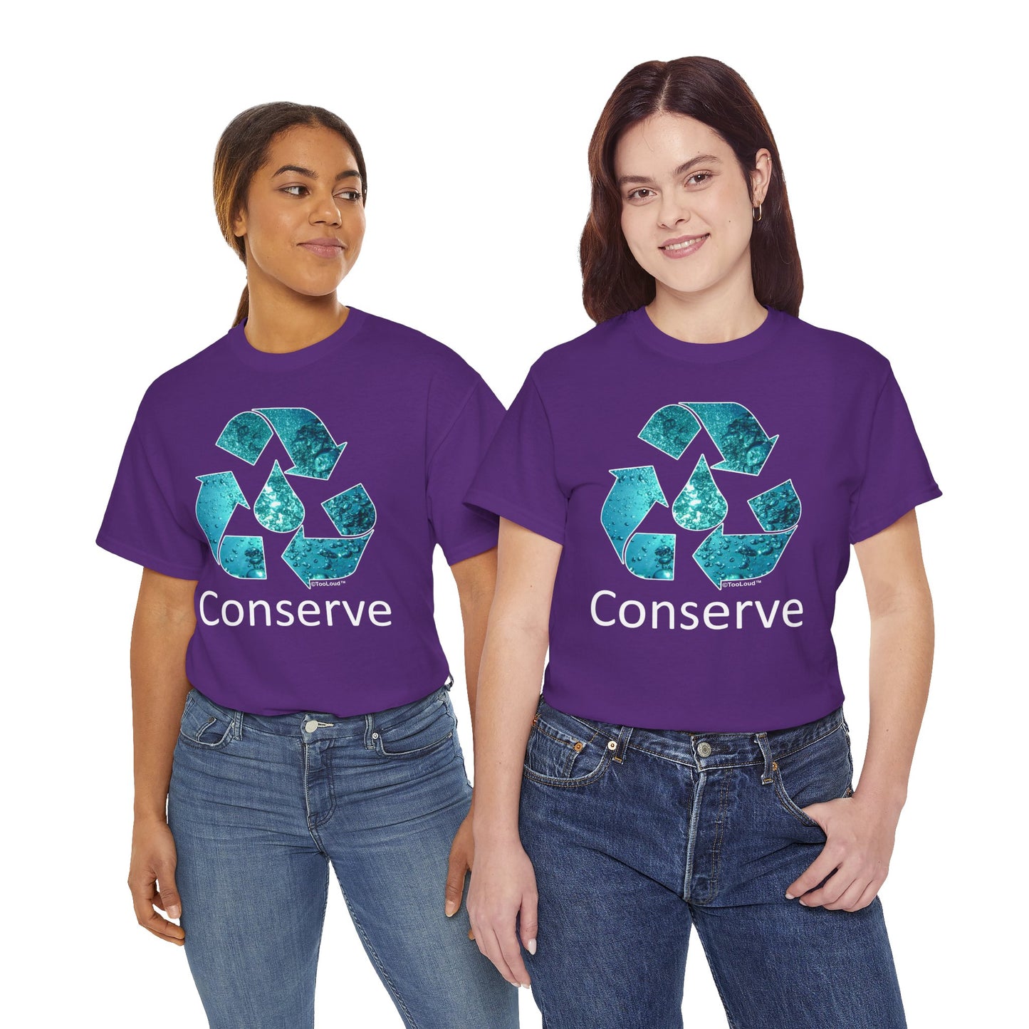 Water Conservation Text Adult Dark T-Shirt by TOOLOUD