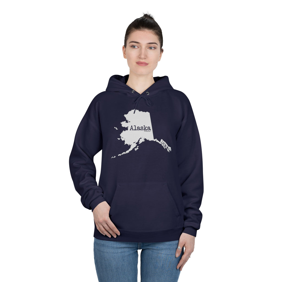 Alaska – United States Shape Dark Hoodie Sweatshirt by TOOLOUD