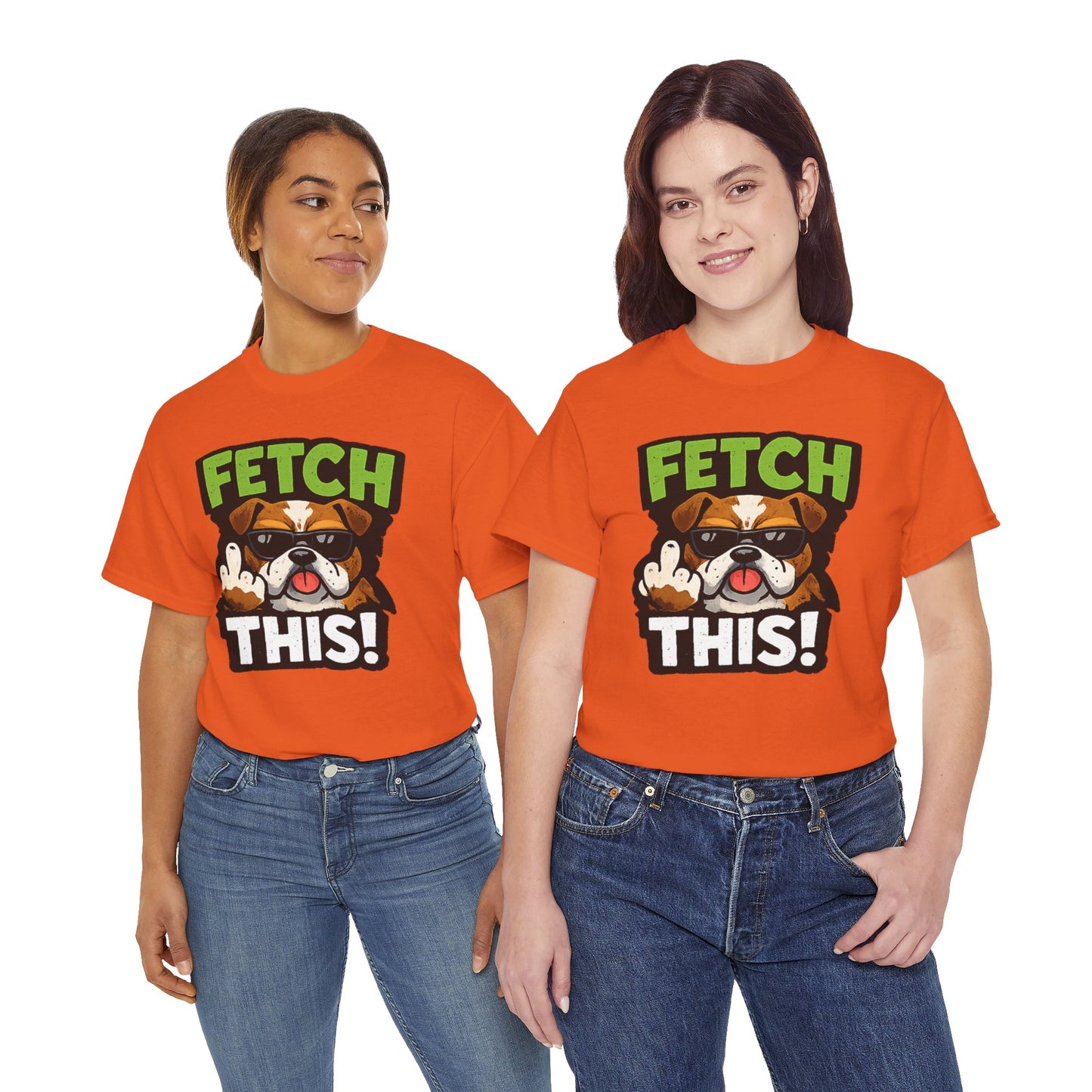 Fetch This! Middle Finger Adult Unisex T-Shirt by TOOLOUD