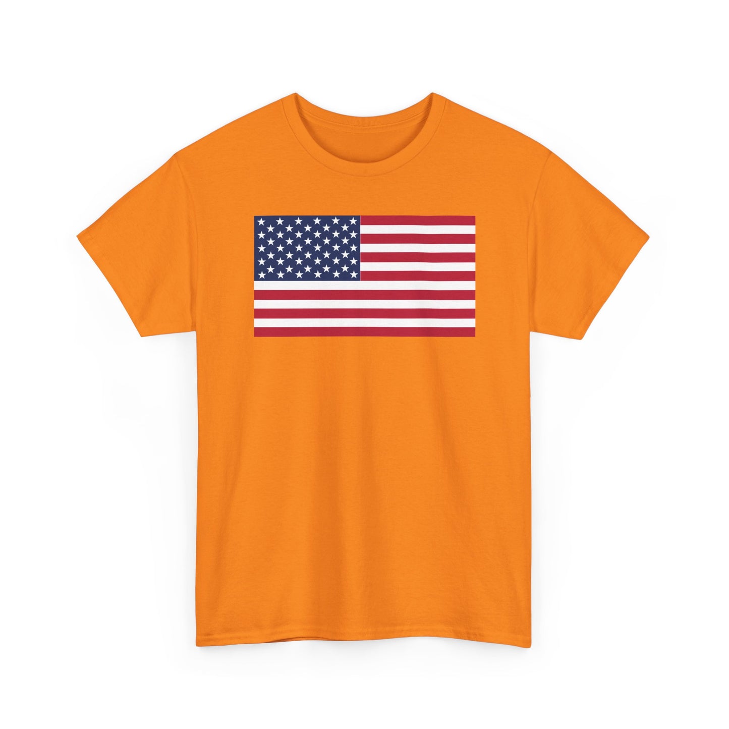 Patriotic American Flag Adult Cotton T-Shirt by TOOLOUD