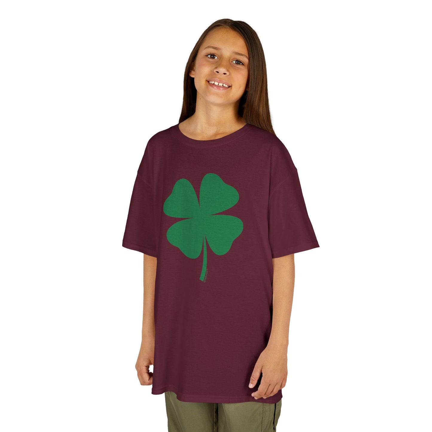 Lucky Four Leaf Clover St. Patrick's Day Children's T-Shirt by TOOLOUD