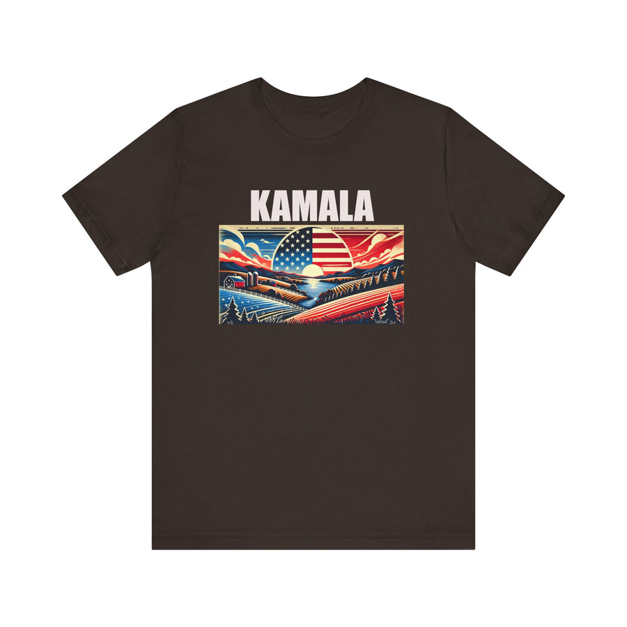 Kamala 2024 T-Shirt - Patriotic Print Landscape Sunset, Harris