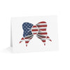 Patriotic Bow Top Fold Blank Greeting Cards by TOOLOUD Packs of (10, 30, and 50pcs)